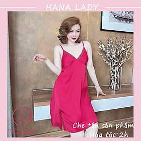 Váy ngủ 2 dây mặc nhà - Đầm ngủ lụa cao cấp kèm quần VN492