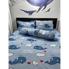 Bộ Drap Thun Lụa _Mát Lạnh {4 MÓN} ga và 3 áo gối #gagoi#drapgoi hoặc drap lẻ