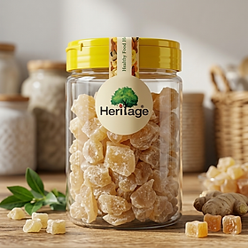 Gừng Sấy Dẻo Heritage Thái Lan gói 500gr- DRIED & SWEENTENED GINGER