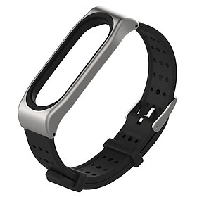 Mua Dây đeo thay thế cho Xiaomi Miband 3 và 4 loại dây silicon dầy phong cách trẻ trung MB11(Hàng nhập khẩu)