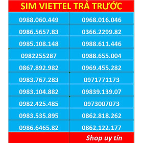 Sim số đẹp Viettel - hàng chính hãng - Đăng kí chính chủ