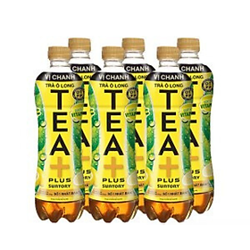 Lốc 6 Trà Ô long Vị Chanh Tea+ 450ml Chai