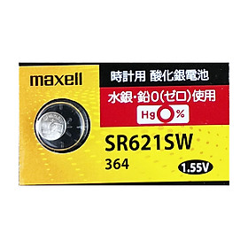 Pin chính hãng Maxell 364 SR621SW AG1 dành cho đồng hồ, thiết bị điện tử - 1 Viên