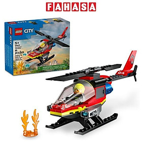 Đồ Chơi Lắp Ráp Trực Thăng Cứu Hỏa - Fire Rescue Helicopter - Lego City 60411 (85 Mảnh Ghép)