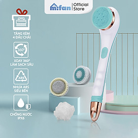 Mua Bàn Chải Tắm Điện Tự Động Mifan - Cây chà lưng  massage toàn thân - Tặng kèm 4 đầu chải