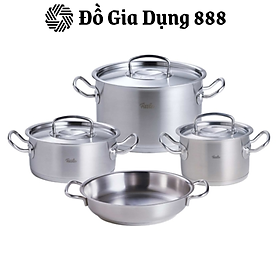 Bộ nồi 4 món Fissler Original Pro - Nắp Inox Made In Gemany -Hàng chính hiệu