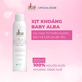 Xịt Khoáng BABY ALBA Chống Hăm Khô Rôm Sảy Giúp Da Bé Mịn Màng 300ML