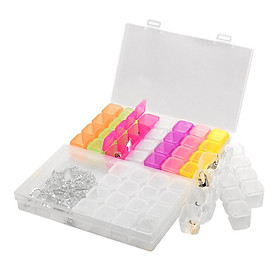 7 Day Weekly 28 Compartment Pill Box Organizer Tablet Storage Container Case