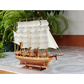 Mô hình thuyền buồm gỗ phong thủy trang trí France dài 80cm