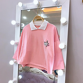 ÁO THUN CROPTOP FORM RỘNG TAY LỠ - ÁO NHÓM CROP NGẮN TAY GẤU BEAR PETER 25