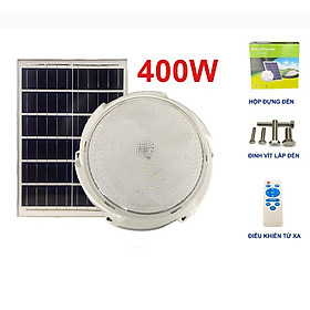 Đèn năng lượng mặt trời ốp trần 400W – Vỏ nhôm, Tấm pin NLMT rời, Ánh sáng trắng- 400WOT