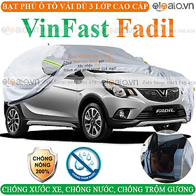 Bạt Phủ Ô Tô VinFast Fadil Cao Cấp 3 Lớp Chống Nắng Nóng Chống Nước Chống xước