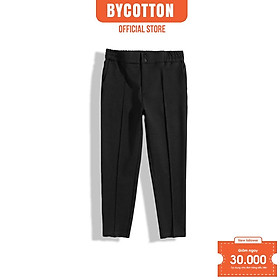 Quần Tây Dài Thun Nam BY COTTON Cotton Màu Đen
