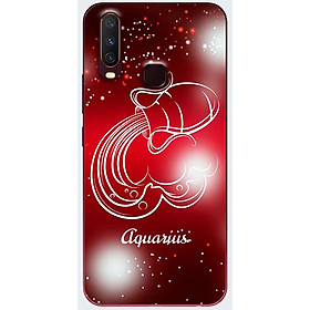 Ốp lưng dành cho Vivo Y15 mẫu Cung hoàng đạo Aquarius (đỏ)