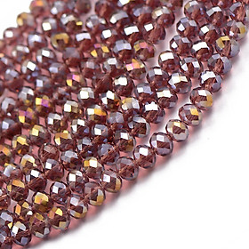 Crystal Glass Rondelle Spacer Gemstone Loose Beads Home DIY Craft  AB