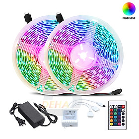 Mua Bộ đèn Led dây dán RGB đổi màu điều khiển từ xa chọn màu đứng yên  nhấp nháy strip light trang trí quay Tiktok dán tường  bàn máy tính  chống nước bền đẹp (Tùy chọn loại led  chiều dài dây)