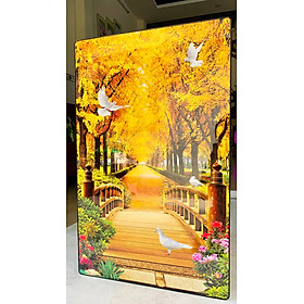 Mua TRANH CANVAS - TRANH TREO TƯỜNG PHÒNG KHÁCH - TRANH PHÒNG NGỦ - TRANH TREO TƯỜNG CON ĐƯỜNG MÙA THU(TẶNG KÈM ĐINH 3 CHÂN)