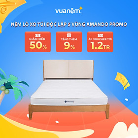 Mua Nệm lò xo túi độc lập Amando 5 zone Promo thoáng khí  nâng đỡ cơ thể  ngăn cách chuyển động