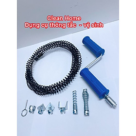 Dây Thông Tắc Cống Lò Xo Phi 16 Dùng Tay Quay ( 3M )