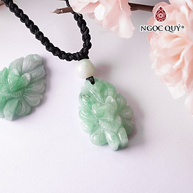 Mặt dây chuyền nữ hoàng hồ ly đá cẩm thạch phỉ thúy mệnh hỏa mộc - Ngọc Quý Gemstones