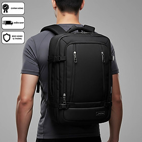 Balo nam du lịch cao cấp chống nước laptop 17 inch Xbags Leader Pro Xb 2010 balo phượt form cứng mở rộng 180 độ tiện dụng sang trọng hiện đại đa năng!