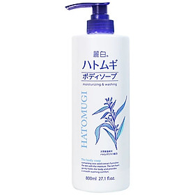 Sữa tắm dưỡng ẩm và làm sáng da hatomugi 800ml/chai