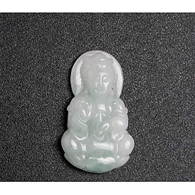 Mặt dây chuyền Phật Bà Quan Âm ngọc Jade, size nhỏ 1.5 x 2.5cm - Đá Non Nước