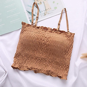 Áo quây - Áo hai dây nhún chun siêu xinh hàng Quảng Châu cao cấp, có đệm lót và dây điều chỉnh