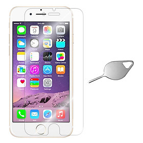 Bộ Kính Cường Lực Dẻo Nano Cho iPhone 6/ 6S (Trong Suốt) Và Cây Lấy Sim Hình Giọt Nước - Hàng Chính Hãng