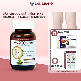Viên Uống Hỗ Trợ Điều Trị Bệnh Suy Giãn Tĩnh Mạch Vascovein (Hộp 30 viên), Chiết Xuất Từ Hạt Dẻ Ngựa - Nguyên Liệu Nhập Khẩu Châu Âu 