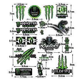 Monster Energy Sticker Reflective Logo Decal Xe máy Sửa đổi Hình dán Không thấm nước