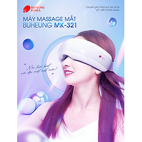 Máy Massage Mắt Nhiệt Hồng Ngoại Buheung MK-321 Giúp thư giãn mắt, gấp gọn 180 độ, BH chính hãng 12 tháng