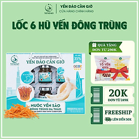 Yến Đảo - Yến Hũ Đông Trùng Hạ Thảo Hỗ Trợ Giải Nhiệt Bồi Bổ Sức Khỏe Hộp 6 Lọ 70ml