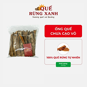 Ống quế chưa cạo nguyên chất 100% từ quế rừng Trà Bồng túi 500g, thương hiệu Quế Rừng Xanh, tốt cho sức khỏe - CHÍNH HÃNG