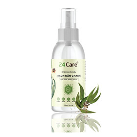 Xịt Phòng Tinh Dầu Bạch Đàn Chanh Hữu Cơ Organic 24Care 50ML/100ML - Kháng khuẩn - Khử mùi hôi - Đuổi muỗi, côn trùng - Hương thơm mạnh mẽ giúp tái tạo năng lượng nhanh, giảm stress hiệu quả.