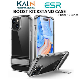 Ốp Lưng Trông Suốt Kiêm Giá Đỡ Dành Cho iPhone 15 Pro Max / 15 Pro / 15 Plus / 15, ESR Boost Kickstand Case - HÀNG CHÍNH HÃNG