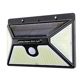Solar Outdoor Lights 218 LED Bulbs IP65 Waterproof Wall-Mounted Lamp with Motion Sensor Energy Saving Versatile