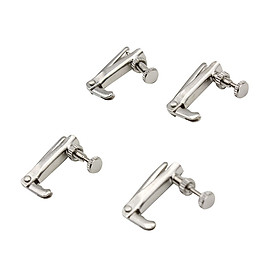 4Pcs Copper Nickel Alloy Silver Violin Tuner Fine Tuners Spinner String Adjuster Violin Accessories For 3/4 & 4/4 Violin Specification: 4/4 3/4 - Silver Set