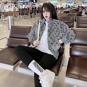 Áo khoác len lông thỏ 2 lớp cho nữ A490