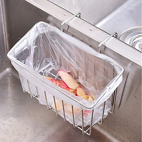 Mua Kệ rổ inox 304 treo thành bồn rửa chén / Rổ inox treo bồn rửa chén-kèm Miếng rửa chén dĩa silicon