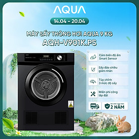 Máy sấy thông hơi Aqua 9 kg AQH-V901K PS - Freeship toàn quốc - Bảo hành 2 năm - Hàng chính hãng