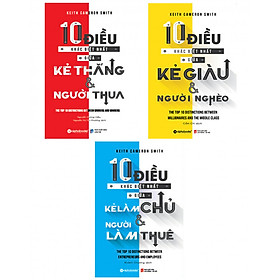 Hình ảnh Combo sách 10 điều khác biệt nhất giữa : Kẻ thắng và người thua + Kẻ giàu và người nghèo + Kẻ làm chủ và người làm thuê - Tặng kèm bookmark thiết kế 