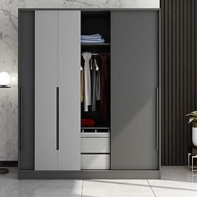 Mua TỦ QUẦN ÁO GỖ CÔNG NGHIỆP CAO CẤP OHAHA CÁNH LÙA - CL005