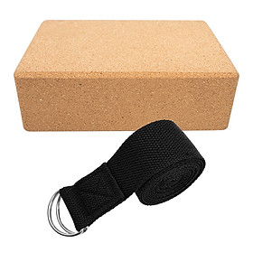 Dây đeo yoga Cork Wood Brick có thể điều chỉnh-Size 1 cái tập yoga khối