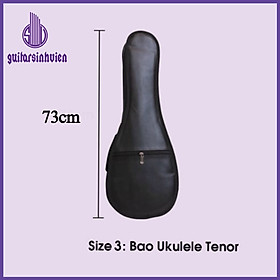 Mua Bao da Ukulele 3 lớp size soprano  concert  tenor - Đặt hàng tặng giáo trình - Bao chống nước