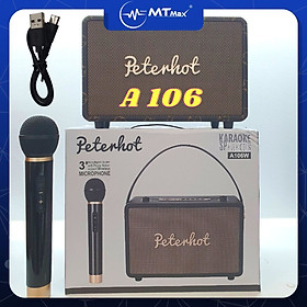 Loa Bluetooth Peterhot A106 - Thiết kế đẹp mắt, âm thanh hoàn hảo, tích hợp karaoke đa tính năng, tích hợp karaoke đa tính năng Loa Bluetooth Peterhot A106 - Thiết kế đẹp mắt, âm thanh hoàn hảo, tích hợp karaoke đa tính năng
