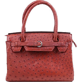 Túi Xách Da Đà Điểu Huy Hoàng HT6402 (32 x 25 cm) - Nâu Đỏ