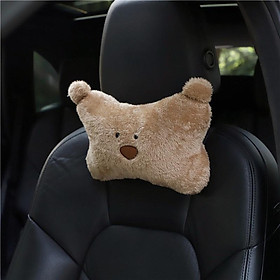 Gối tựa đầu và cổ kiểu gấu hoạt hình nhồi bông dễ thương trang trí nội thất xe hơi