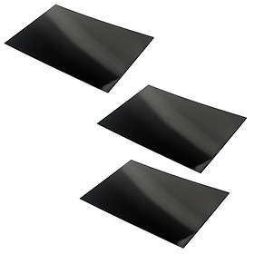 3 Pieces Guitar Blank Scratch Plate Guard Pickguard Material PVC 3-ply Black