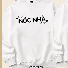 Áo Cặp Đôi Sweater form rộng nóc nhà trụ cột Mr.buffalo - Nóc Nhà áo Trắng